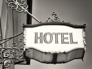 old hotel sign