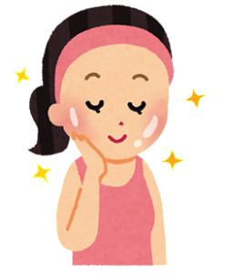 美肌の女性イラスト
