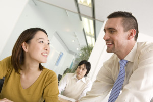 英語を話す